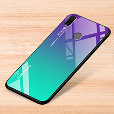 Silikon Schutzhülle Rahmen Tasche Hülle Spiegel Farbverlauf Regenbogen für Xiaomi Redmi Note 7 Pro Grün