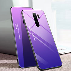 Silikon Schutzhülle Rahmen Tasche Hülle Spiegel Farbverlauf Regenbogen für Xiaomi Redmi Note 8 Pro Violett