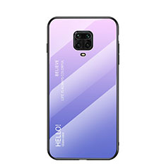 Silikon Schutzhülle Rahmen Tasche Hülle Spiegel Farbverlauf Regenbogen für Xiaomi Redmi Note 9 Pro Violett