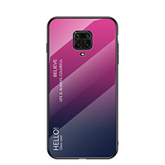 Silikon Schutzhülle Rahmen Tasche Hülle Spiegel Farbverlauf Regenbogen für Xiaomi Redmi Note 9S Pink