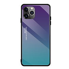 Silikon Schutzhülle Rahmen Tasche Hülle Spiegel Farbverlauf Regenbogen H01 für Apple iPhone 11 Pro Max Violett