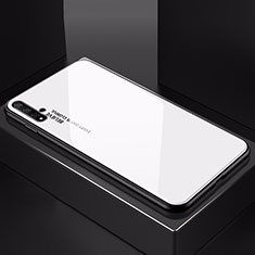 Silikon Schutzhülle Rahmen Tasche Hülle Spiegel Farbverlauf Regenbogen H01 für Huawei Honor 20 Weiß
