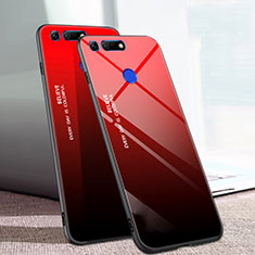 Silikon Schutzhülle Rahmen Tasche Hülle Spiegel Farbverlauf Regenbogen H01 für Huawei Honor V20 Rot