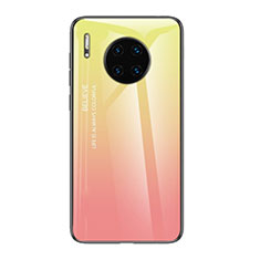 Silikon Schutzhülle Rahmen Tasche Hülle Spiegel Farbverlauf Regenbogen H01 für Huawei Mate 30 5G Rosa