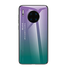 Silikon Schutzhülle Rahmen Tasche Hülle Spiegel Farbverlauf Regenbogen H01 für Huawei Mate 30 5G Violett