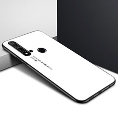 Silikon Schutzhülle Rahmen Tasche Hülle Spiegel Farbverlauf Regenbogen H01 für Huawei Nova 5i Weiß