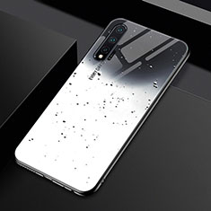 Silikon Schutzhülle Rahmen Tasche Hülle Spiegel Farbverlauf Regenbogen H01 für Huawei Nova 6 Grau