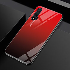 Silikon Schutzhülle Rahmen Tasche Hülle Spiegel Farbverlauf Regenbogen H01 für Huawei Nova 6 Rot