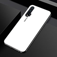 Silikon Schutzhülle Rahmen Tasche Hülle Spiegel Farbverlauf Regenbogen H01 für Huawei Nova 6 Weiß