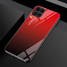 Silikon Schutzhülle Rahmen Tasche Hülle Spiegel Farbverlauf Regenbogen H01 für Huawei Nova 7i Rot