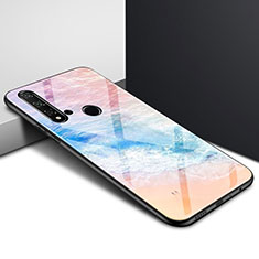 Silikon Schutzhülle Rahmen Tasche Hülle Spiegel Farbverlauf Regenbogen H01 für Huawei P20 Lite (2019) Orange
