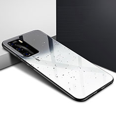 Silikon Schutzhülle Rahmen Tasche Hülle Spiegel Farbverlauf Regenbogen H01 für Huawei P40 Pro Grau