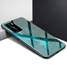 Silikon Schutzhülle Rahmen Tasche Hülle Spiegel Farbverlauf Regenbogen H01 für Huawei P40 Pro Grün