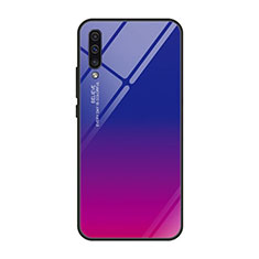 Silikon Schutzhülle Rahmen Tasche Hülle Spiegel Farbverlauf Regenbogen H01 für Samsung Galaxy A70 Pink