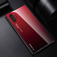 Silikon Schutzhülle Rahmen Tasche Hülle Spiegel Farbverlauf Regenbogen H01 für Samsung Galaxy Note 10 Plus 5G Rot