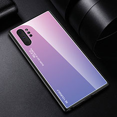 Silikon Schutzhülle Rahmen Tasche Hülle Spiegel Farbverlauf Regenbogen H01 für Samsung Galaxy Note 10 Plus 5G Violett