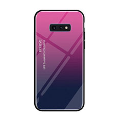 Silikon Schutzhülle Rahmen Tasche Hülle Spiegel Farbverlauf Regenbogen H01 für Samsung Galaxy S10e Pink