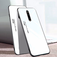 Silikon Schutzhülle Rahmen Tasche Hülle Spiegel Farbverlauf Regenbogen H01 für Xiaomi Mi 9T Pro Weiß