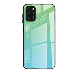 Silikon Schutzhülle Rahmen Tasche Hülle Spiegel Farbverlauf Regenbogen H01 für Xiaomi Poco M3 Grün