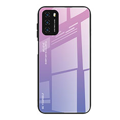 Silikon Schutzhülle Rahmen Tasche Hülle Spiegel Farbverlauf Regenbogen H01 für Xiaomi Poco M3 Helles Lila