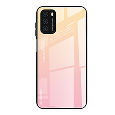 Silikon Schutzhülle Rahmen Tasche Hülle Spiegel Farbverlauf Regenbogen H01 für Xiaomi Poco M3 Rosa