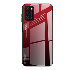 Silikon Schutzhülle Rahmen Tasche Hülle Spiegel Farbverlauf Regenbogen H01 für Xiaomi Poco M3 Rot