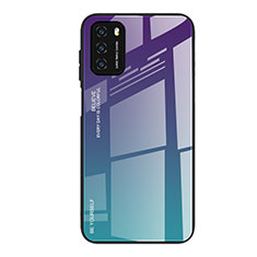 Silikon Schutzhülle Rahmen Tasche Hülle Spiegel Farbverlauf Regenbogen H01 für Xiaomi Poco M3 Violett