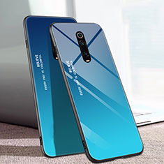 Silikon Schutzhülle Rahmen Tasche Hülle Spiegel Farbverlauf Regenbogen H01 für Xiaomi Redmi K20 Pro Blau