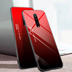 Silikon Schutzhülle Rahmen Tasche Hülle Spiegel Farbverlauf Regenbogen H01 für Xiaomi Redmi K20 Rot