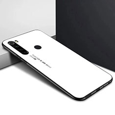 Silikon Schutzhülle Rahmen Tasche Hülle Spiegel Farbverlauf Regenbogen H01 für Xiaomi Redmi Note 8 Weiß