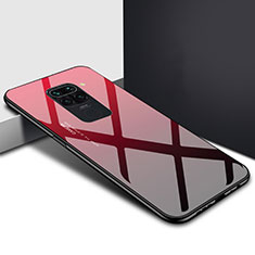 Silikon Schutzhülle Rahmen Tasche Hülle Spiegel Farbverlauf Regenbogen H01 für Xiaomi Redmi Note 9 Rot