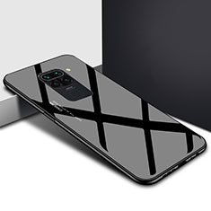 Silikon Schutzhülle Rahmen Tasche Hülle Spiegel Farbverlauf Regenbogen H01 für Xiaomi Redmi Note 9 Schwarz