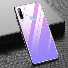 Silikon Schutzhülle Rahmen Tasche Hülle Spiegel Farbverlauf Regenbogen H02 für Huawei Honor 20E Violett