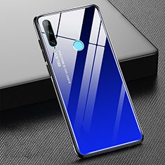 Silikon Schutzhülle Rahmen Tasche Hülle Spiegel Farbverlauf Regenbogen H02 für Huawei Honor 20i Blau