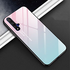 Silikon Schutzhülle Rahmen Tasche Hülle Spiegel Farbverlauf Regenbogen H02 für Huawei Nova 5 Pro Plusfarbig