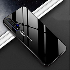 Silikon Schutzhülle Rahmen Tasche Hülle Spiegel Farbverlauf Regenbogen H02 für Huawei Nova 5 Pro Schwarz