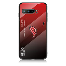 Silikon Schutzhülle Rahmen Tasche Hülle Spiegel Farbverlauf Regenbogen LS1 für Asus ROG Phone 3 Strix ZS661KS Rot