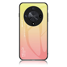Silikon Schutzhülle Rahmen Tasche Hülle Spiegel Farbverlauf Regenbogen LS1 für Huawei Honor X9b 5G Gelb