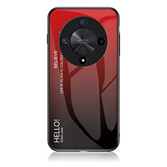 Silikon Schutzhülle Rahmen Tasche Hülle Spiegel Farbverlauf Regenbogen LS1 für Huawei Honor X9b 5G Rot