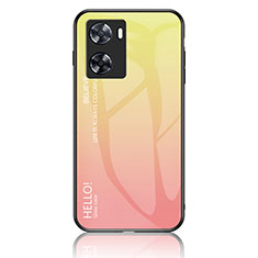 Silikon Schutzhülle Rahmen Tasche Hülle Spiegel Farbverlauf Regenbogen LS1 für OnePlus Nord N20 SE Gelb