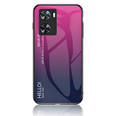 Silikon Schutzhülle Rahmen Tasche Hülle Spiegel Farbverlauf Regenbogen LS1 für OnePlus Nord N20 SE Pink