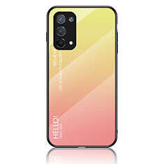 Silikon Schutzhülle Rahmen Tasche Hülle Spiegel Farbverlauf Regenbogen LS1 für OnePlus Nord N200 5G Gelb
