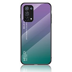 Silikon Schutzhülle Rahmen Tasche Hülle Spiegel Farbverlauf Regenbogen LS1 für OnePlus Nord N200 5G Plusfarbig