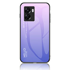 Silikon Schutzhülle Rahmen Tasche Hülle Spiegel Farbverlauf Regenbogen LS1 für OnePlus Nord N300 5G Helles Lila