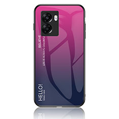Silikon Schutzhülle Rahmen Tasche Hülle Spiegel Farbverlauf Regenbogen LS1 für OnePlus Nord N300 5G Pink