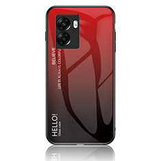 Silikon Schutzhülle Rahmen Tasche Hülle Spiegel Farbverlauf Regenbogen LS1 für OnePlus Nord N300 5G Rot