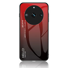 Silikon Schutzhülle Rahmen Tasche Hülle Spiegel Farbverlauf Regenbogen LS1 für Realme 11 Pro 5G Rot