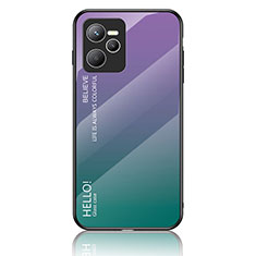 Silikon Schutzhülle Rahmen Tasche Hülle Spiegel Farbverlauf Regenbogen LS1 für Realme Narzo 50A Prime Plusfarbig