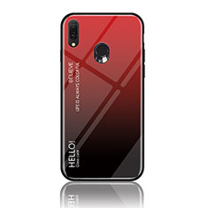 Silikon Schutzhülle Rahmen Tasche Hülle Spiegel Farbverlauf Regenbogen LS1 für Samsung Galaxy A20e Rot