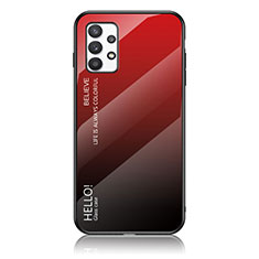 Silikon Schutzhülle Rahmen Tasche Hülle Spiegel Farbverlauf Regenbogen LS1 für Samsung Galaxy A53 5G Rot